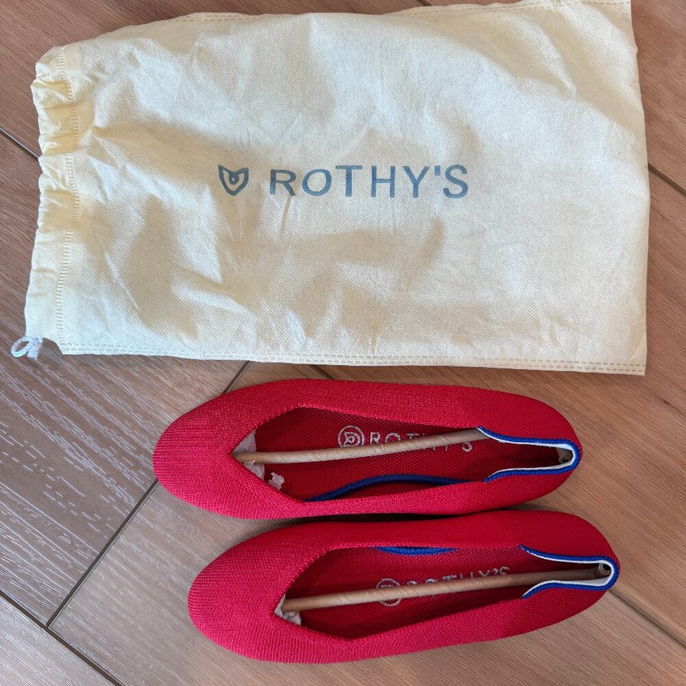 Rothy's Red Knit Flats